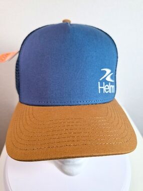 Helm Two-Tone Blue and Brown Trucker Hat